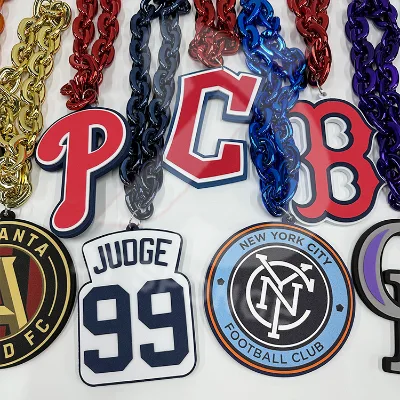 Custom Fan Chain Football Baseball Team Brand Logo Big Fan Chain Sports EVA Fanchain Necklace Fan Chains Eva Foam