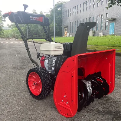 Honda GX200 Gasoline Engine 15HP Walk Behind Snow Sweeper Electric Starter Snow Thrower Blower Snowplow for Sale