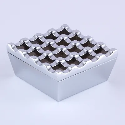 16 Holes Diary Use Promotional Metal Ashtrays Zinc Alloy