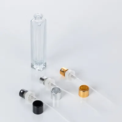Luxury 10ml Square Glass Perfume Bottle with Roll-on Cap Mini Portable Pump and Matte Finish for Cosmetics Packaging
