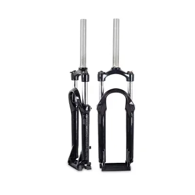 Bicycle Aluminum Alloy Suspension Fork 20 24 26 Inches and Silver Pillar 28.6mm Shaped Spring MTB Fork