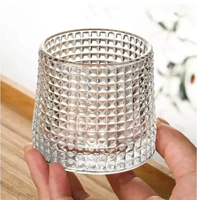 Wholesale Transparent Mouth Blown Hand Made Luxury High Quality Empty 200ml American Style Glass Whiskey Cup Water Cup