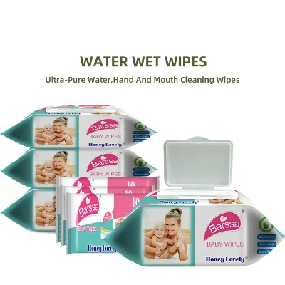 Hot Selling Unscented Organic Nonwoven Baby Wet Wipe Customized High Quality Soft Wet Water Baby Wipe