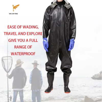 OEM Factory Adult PVC Waders Breathable Waterproof Body Waterproof Fishing Wading Clothing Car Wash Cleaning Clothing Wader