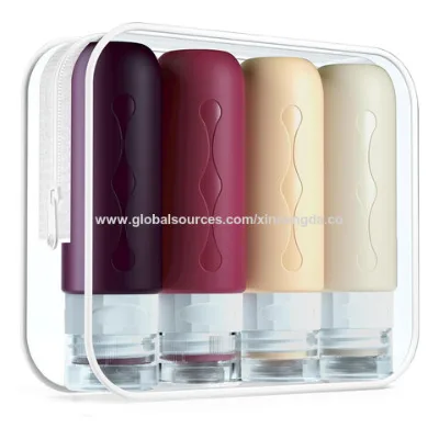 Leak Proof Travel Bottles ,100ml Tsa Approve Toiletries Travel Accessories Container, 90ml TSA Approved Silicone Travel Bottle Set