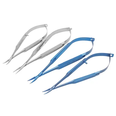 Round-Handle Microsurgical Needle Holder Scissors Fine Needle Forceps Straight-Head Bent-Head Beauty Surgical Instruments