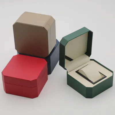 Luxury PU Leather Protective Watch Storage Box Custom Logo Octagonal Romantic Watch Gift Box Christmas Valentine's Day
