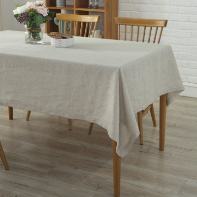 Restaurant Washed Woven 100% Pure Line Tablecloth Customer Size Multi Color Rectangular Table Cloths Table Linens