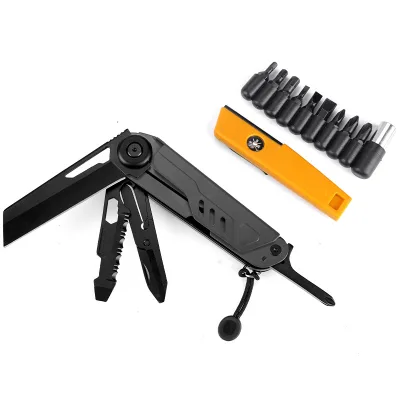 Multifunctional Foldable Pocket Knife Multi Tool with Bit Driver Compass for Outdoor Camping Home Repair