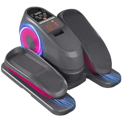 Desk Elliptical Machine Electric Magnetic Resistance 16.1" Adjustable Speed Quiet Fully Assembled Remote Control Non-Slip