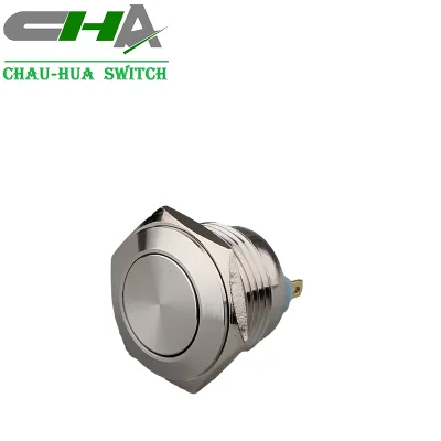 Factory CN16 Series High/ Flat Round Button16mm Diameter Push Button Switch 1NO Momentary Panel Mount Metal Switch
