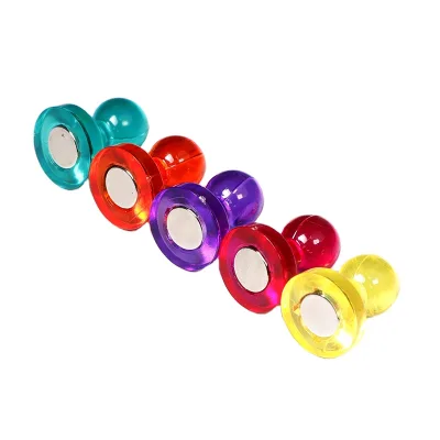 Magnetic Push Pins 7 Colorful Thumbtack Plastic Strong Pushpin Magnets