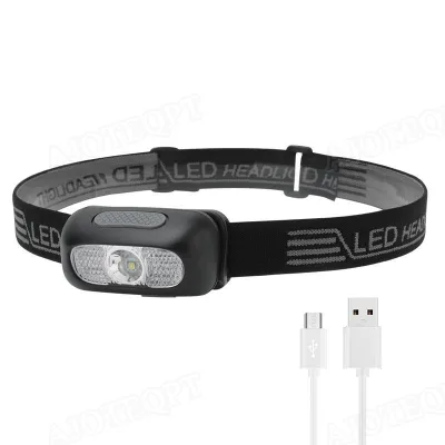 AJOTEQPT LED Headlamp Rechargeable Super Bright 5 Modes Waterproof Adjustable for Adults and Kids
