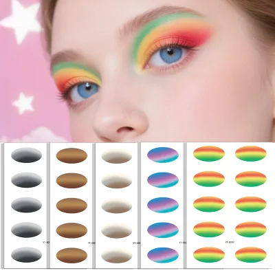 Custom logo Watertransfer 3d Eye Shadow Temporary Tattoo Sticker for Ladies Face Makeup