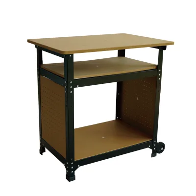 Height-Adjustable Worktable, Mobile Woodworking Bench