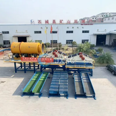 Africa Ghana Popular Drum Scrubber Wash Plant Integrated Best Gold Separator System for Processing Alluvial Gold Deposit