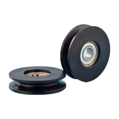 High Load V groove Wheel Lifting Pulley Moving Pulley 10*50mm 6000 Nylon Bearing