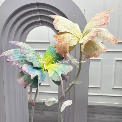 Newly Designed Wedding Decorations Colorful Artificial Large butterfly Decorations for Weddings and Parties