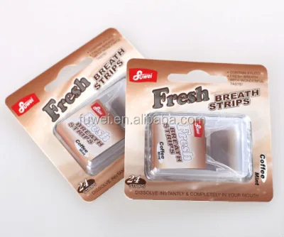 24pcs Coffee Flavor Oral Breath Strip Paper Mint Candy