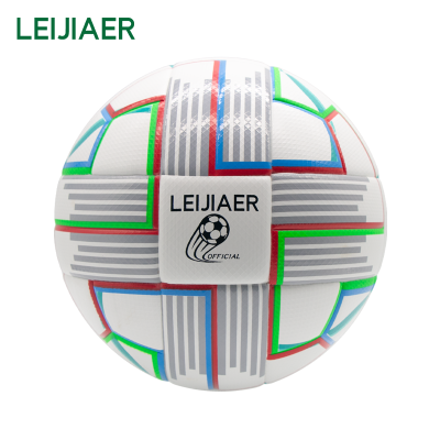 LEIJIAER TOP Racing Football Thermal Bonding Soccer Balls,GOOD PU Thick Leather Football Durable and Elastic Can Be Customs