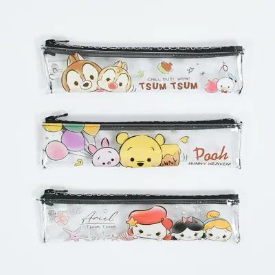 Custom Logo Travel Makeup Cutlery Set PVC Transparent Zipper Bag with Waterproof Features