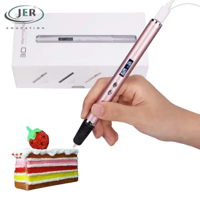 JER 3d Pen Factory Custom 3d Print Pen with Digital Display CE RoHS Certified Maker Space Adult DIY 3d Printing Pen Kit