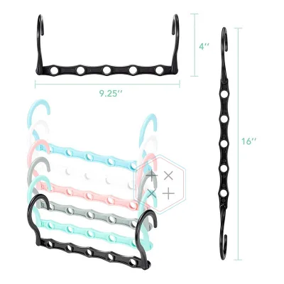 Magic Saving Flexible Detachable Plastic Hangers Multifunction Wall Mounted Bathroom College Dorm Room Wardrobe Clothes