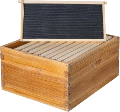 Langstoth Deep Brood Bee Hive Box 10 Frame New Condition 100% Beeswax Dipped for Animal Husbandry