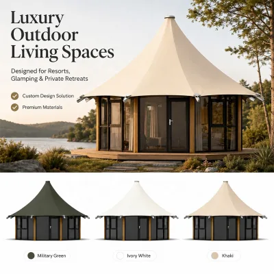 BOTEEN Luxury Safari Camping Tent-Custom-made Single Four-season Aluminum Alloy Frame Large Space Affordable-luxury Resort