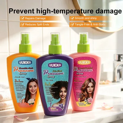 UUKKG Wholesale OEM Argan Oil Aloe Vera Hair Spray Anti-Frizz Moisture Sulfate Free Leave-In Heat Protection Curly/Wavy/Frizzy