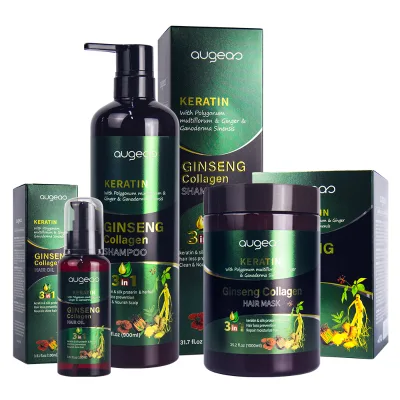 Private Label Natural Herbal Strengthens Anti Hair Fall Loss Shampoo and Conditioner Set