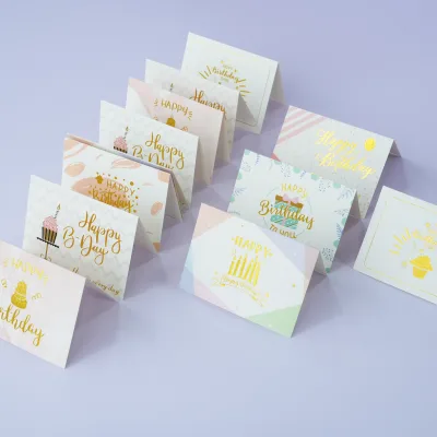 CF Customized Gold Stamped Paper Cards for Birthday Greeting Offset Printing Made in Hunan