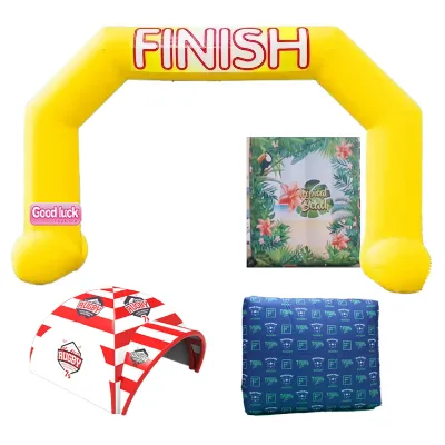 Factory Custom Cheap Blow up Sport Gate Promotion Wall, Inflatable Race Start Finish Line Field Events Advertise Arch