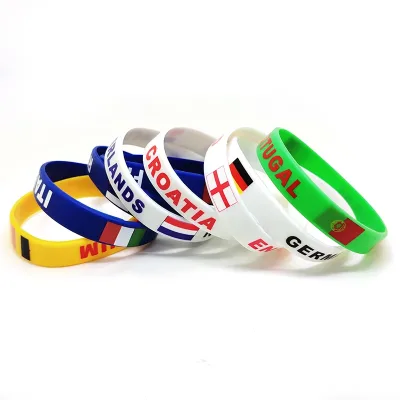 Rubber Wristbands Custom Logo Wrist Bands Printable Saudi Arabia Customised Silicone Silicone Wristband Custom Bracelet