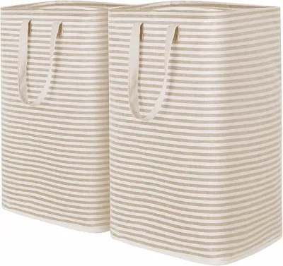 Waterproof Laundry Hamper Collapsible Tall Clothes Hamper with Easy Carry Handles for Clothes Towels in the Family and Dorm