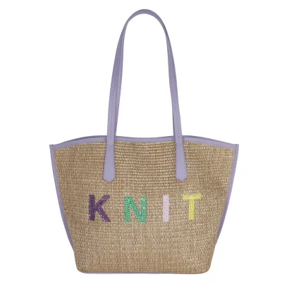 2024 Summer Women's Large-Capacity Woven Shoulder Bag Versatile Fashionable for Commuting Straw Beach Bag Customization Gifts