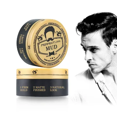 Natural Look Custom Organic Hair Clay Matte Cool Hair Wax Soft Texture Strong Hold Free Edge Control Matte Hair Clay