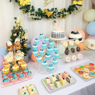 The Mushroom Clear Acrylic 3 Tier Cake Display Stand