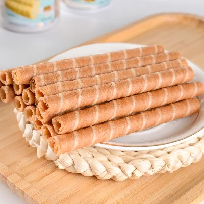 Wholesale Biscuit 320g 24 Pack Assorted Fruit Flavored Sticks Wafer Biscuits Chocolate Wafers Wafer Rolls