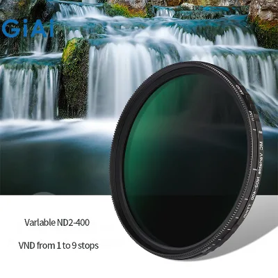Custom Variable ND2-400 Filter for Camera Lenses 52mm 58mm 62mm 67mm 72mm 77mm 82mm Sizes Available