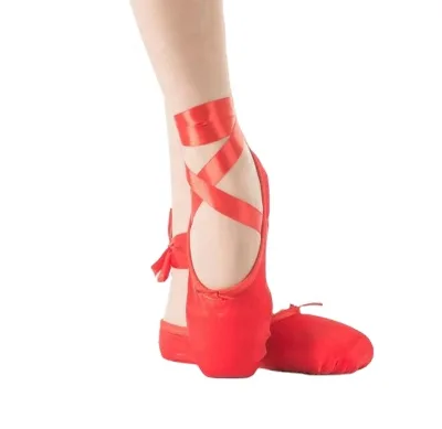 Woman/Ladies Red Ballet Pointe Shoes for Sale Pointe Ballet Shoes OEM Dance Ballet Shoes