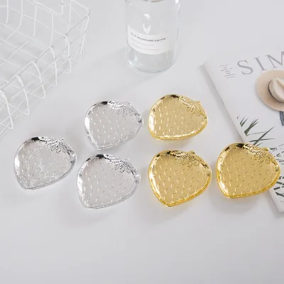 Plastic Electroplated Strawberry Tray Silver Tray