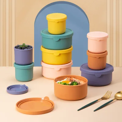 700 ml Big Size Microwave Safe Silicone Material Fresh Keeping Storage Boxes