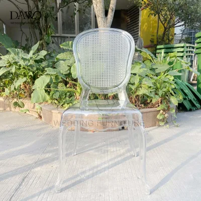 Wholesale Durable Transparent Luxury Round Back Wedding Dining Chair for Hotel Outdoor Events