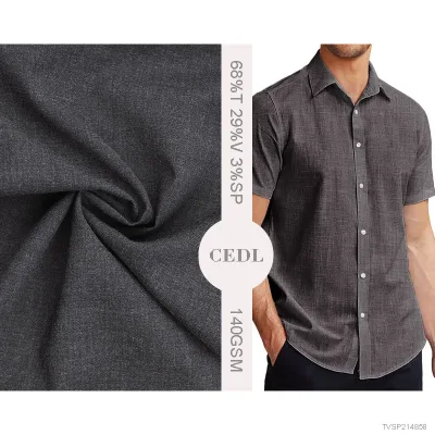 Hot Sell Fashionable Super Soft High Quality Clothing Solid Fabric Polyester Viscose Spandex Stretch Solid Fabric for Shirt