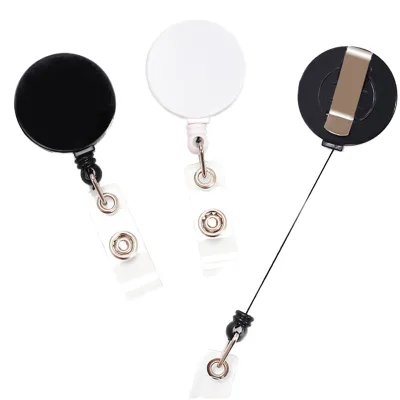 Custom Sublimation Logo Name Doctor Nurse ABS+PVC Material Plastic Lanyards Retractable Clip ID Badge Pull Reel Holders