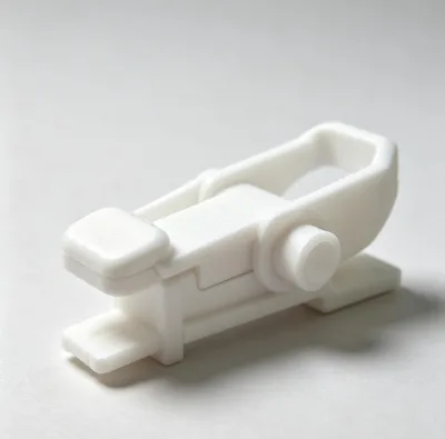 ABS White Plastic 3D Printed Rapid Prototyping Component for Custom Industrial Use