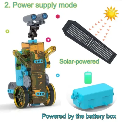 31 1 STEM Remote Control Solar Powered Plastic AAA Battery DIY Assembly Mechanical Robot Engineering Educational Science