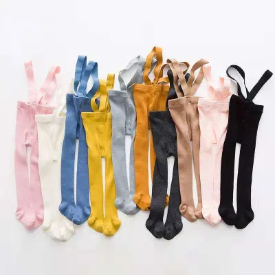 2022 New 100% Cotton Winter Pantyhose Baby & Kids Tights with Navel Strap
