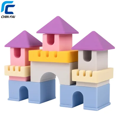 Silicone Sensory Block Set for Toddlers Soft Stacking Preschool Learning Toys Educational Building Blocks for Modern